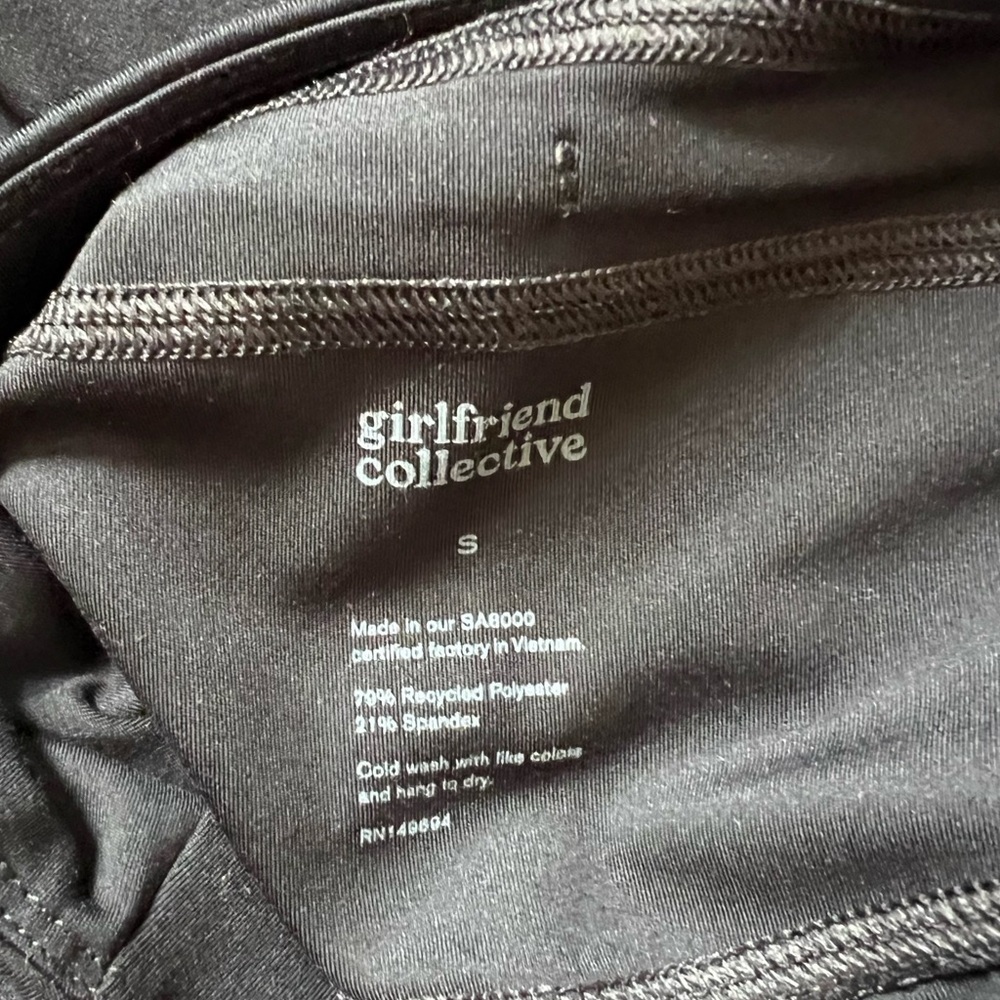 Girlfriend Collective Black Drawstring Leggings - image 3